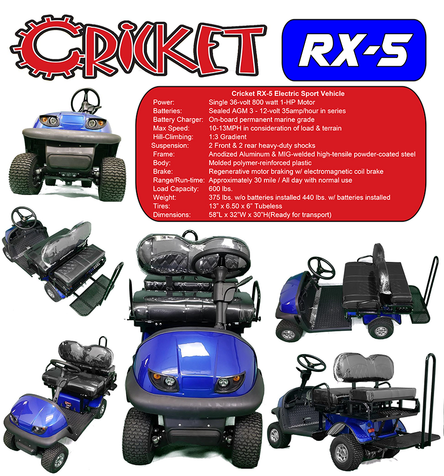 Cricket RX5 Cricket Mini Golf Carts